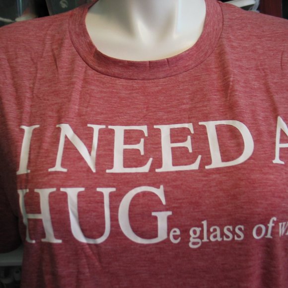 BOGO Funny Wine T-Shirt XXL in red/pink NIP BOGO - Picture 3 of 4